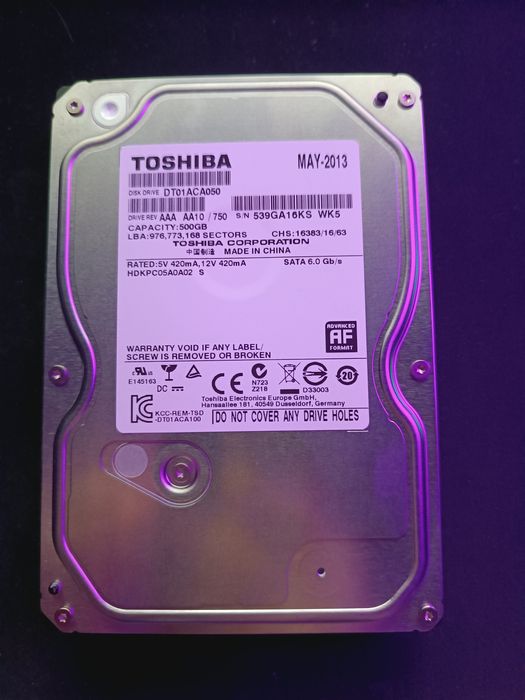 Жёсткий диск toshiba