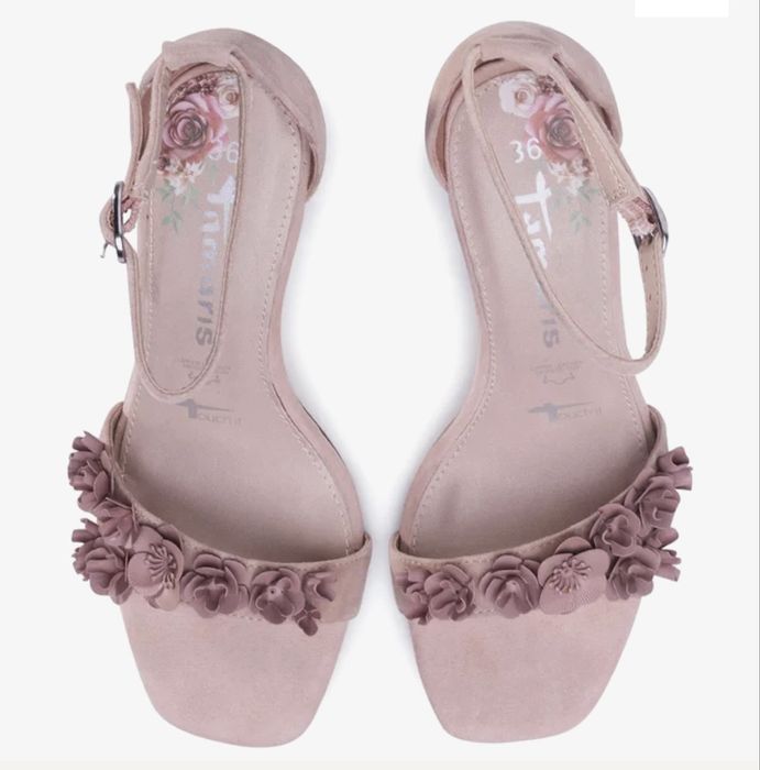 Сандали на интересен ток Tamaris