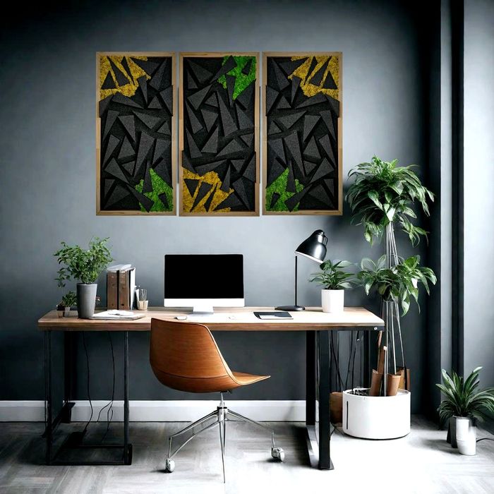 Panou acustic cu licheni stabilizati