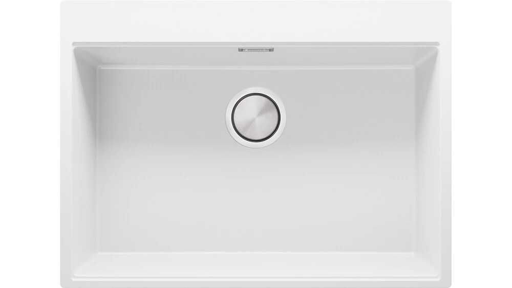 Бяла Кухненска Мивка от гранит модел XXL Осло 70 Top 680 x 500 mm