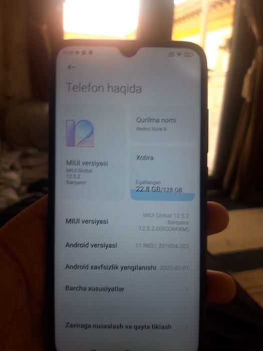 Redmi note 8 ishlatilgan yaxshi xolatda faqat batareka alishtrish kere
