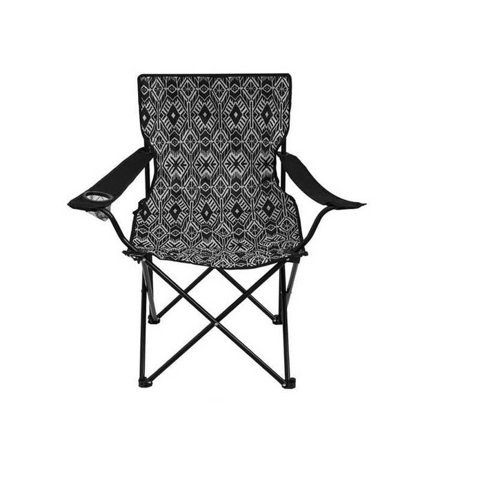 Сгъваем къмпинг стол Mercado Trade, С калъф, Сив-Черен