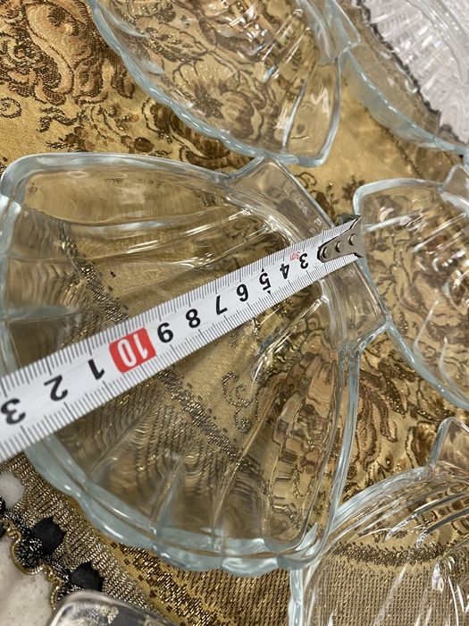 Кристални купички във формата на мида с маркировка франция