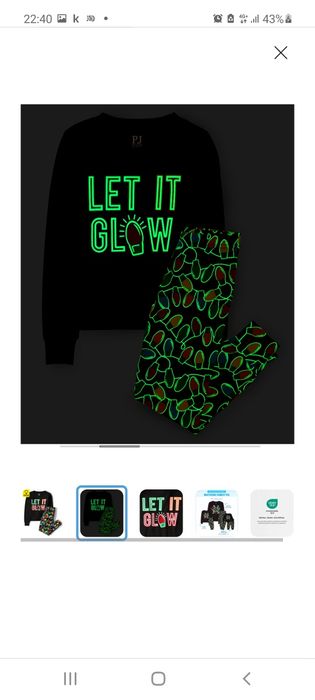 Детская пижама СВЕТИТСЯ в темноте 5-7лет