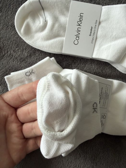 Calvin Klein set 3 sosete albe model sub glezna marimea 38-42 noi originale