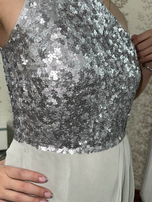 Платье со стразами шифон брендовое новое из италии