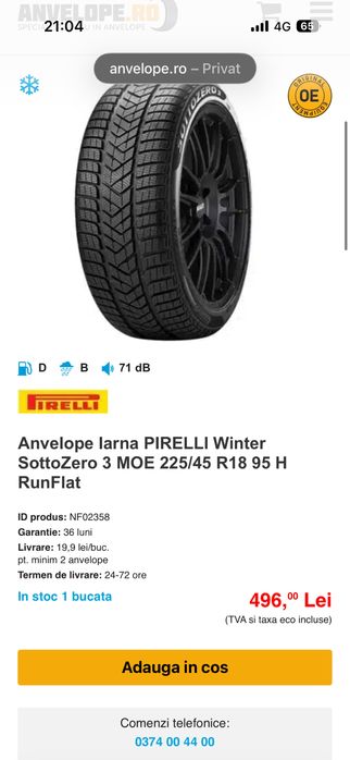 Pirelli Winter Sottozero3-Anvelope
