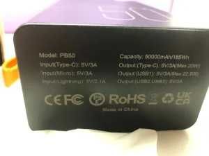 PB50 PowerBank Externa baterija 50000mAh sa LED светлина