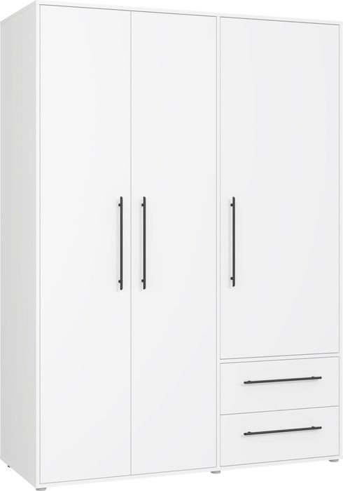 Dulap cu trei usi Tendency , Alb , 144.4 cm