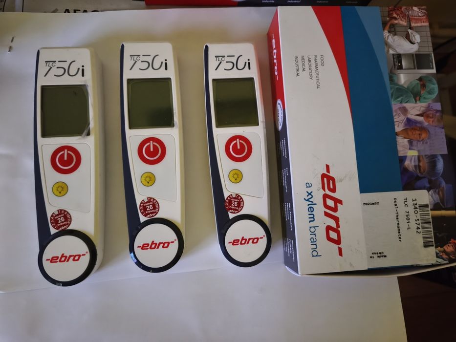 Lot 5 bucăți Termometre Profesionale Dual ebro TLC 750i (HACCP) – Noi, Calibrate 2026