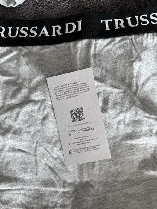 Trussardi set 2 boxeri gri cu banda neagra marimea M noi originali