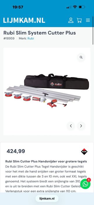 Rubi slim cutter g2. Nou.