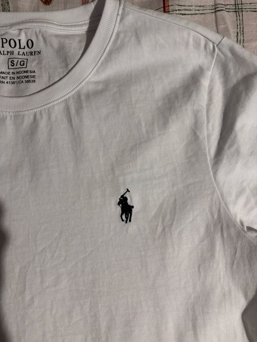 Tricou alb ralph lauren