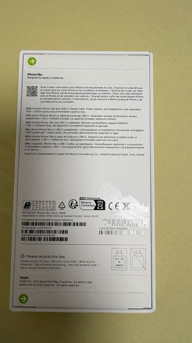 İphone 16e 128 GB чисто НОВ