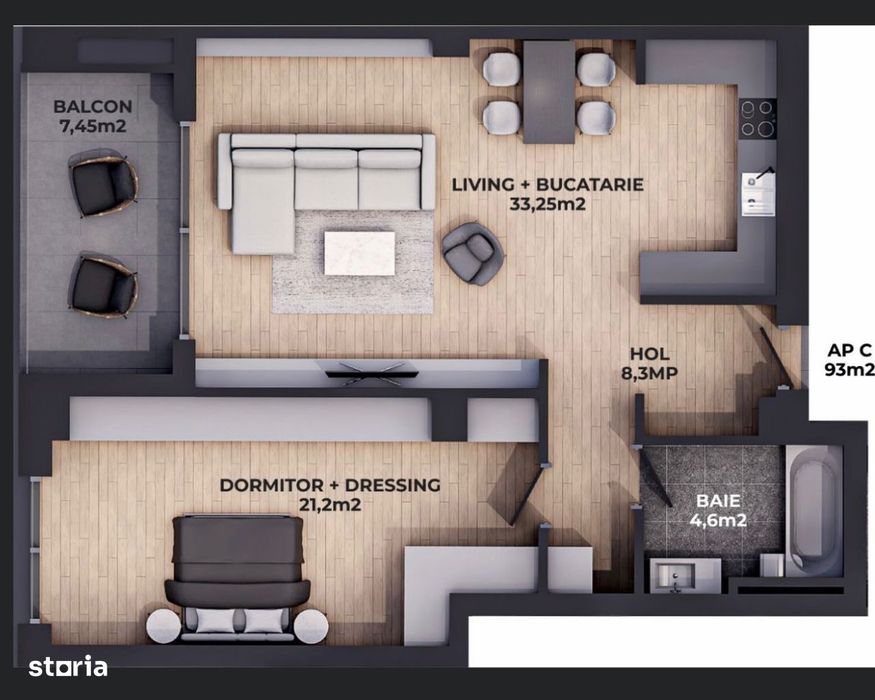 Direct Propietar - Apartament 2 camere cu vedere spectaculoasa