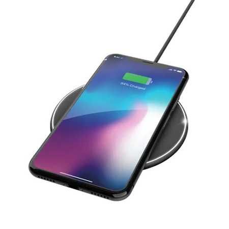 Incarcator wireless Trust QYLO, fast charging, negru - ideal cadou