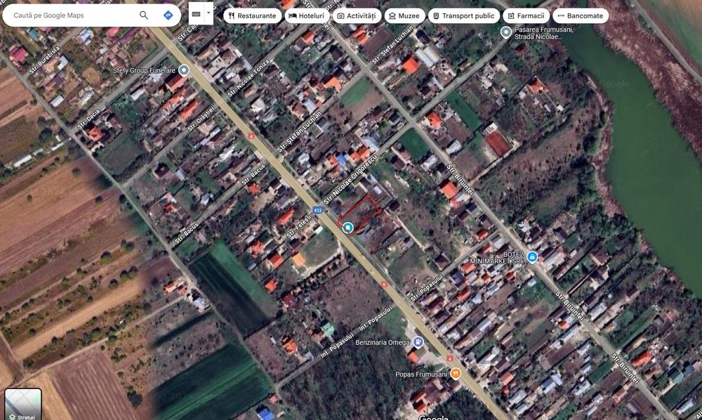 Vand teren intravilan în comuna Frumusanini, 57euro mp