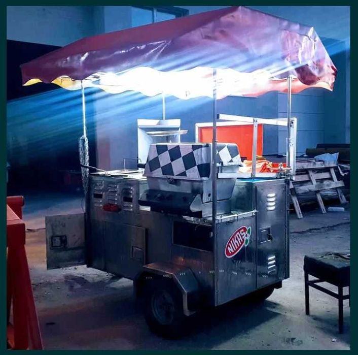 Mобилна колика с теглич за Хот Дог, Хамбургер, Сандвичи