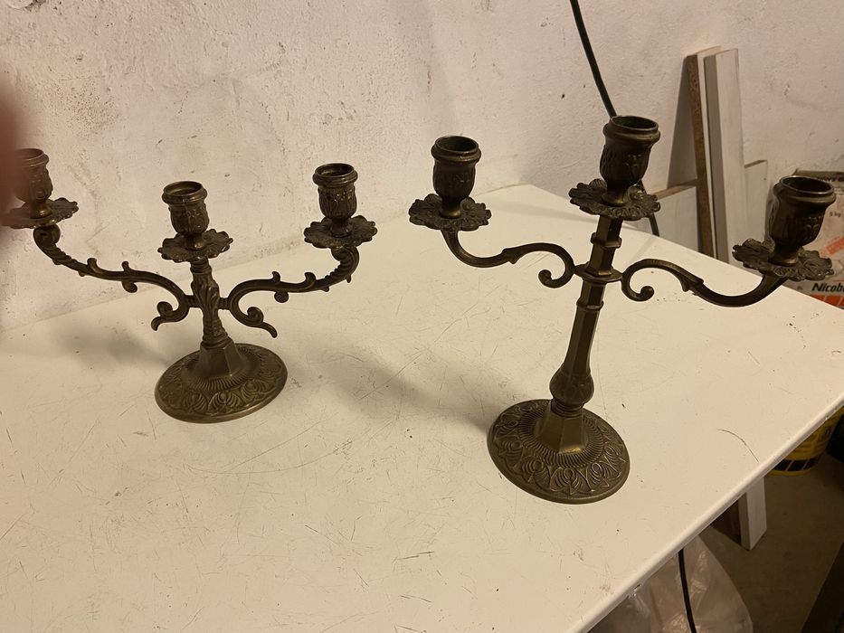 Свещници стари бронз 4бр
