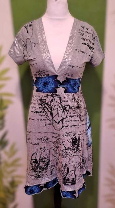 Rochie midii cu mânecă scurtă , bumbac L Desigual