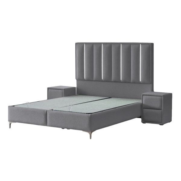 Тапицирана спалня с матрак MINI MOONLIGHT 160 х 200 - сив 16