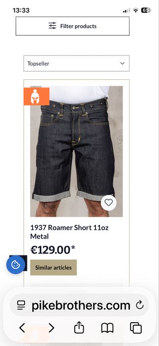 Pike brothers pantaloni scurti