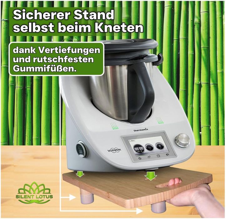 Suport premium din bambus pentru Thermomix