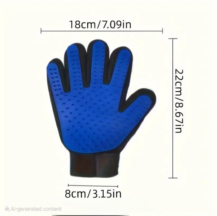 Мека гумена ръкавица за галене и събиране на космите на вашият любимец