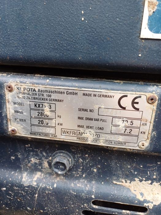 Miniexcavator kubota kx 71-3 excavator 2.7 tone 3 tone