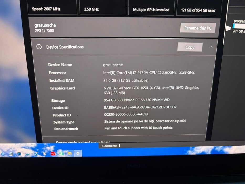 Dell XPS 15 7590, OLED, 4k UHD, Intel I5, 32GB, 1TB SSD