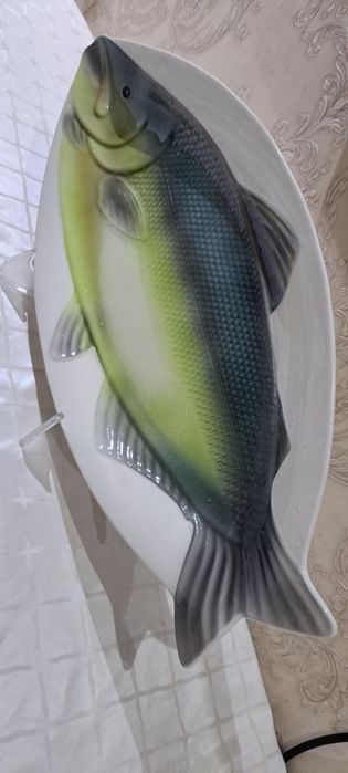 Фарфор большая рыбница длина 50см  новый