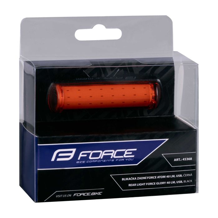 Задна LED стоп светлина за велосипед FORCE ATOM, 40 Lum, 28 Led, USB