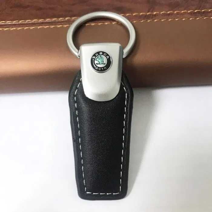 Луксозен Audi VW Шкода кожен ключодържател Volkswagen Skoda Ауди