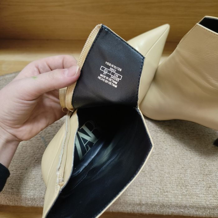 Botine piele Zara bej 37