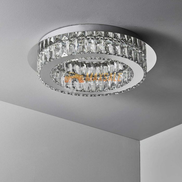 Абажур полилией 22W LED лампа плафониера таван дистанционно управление