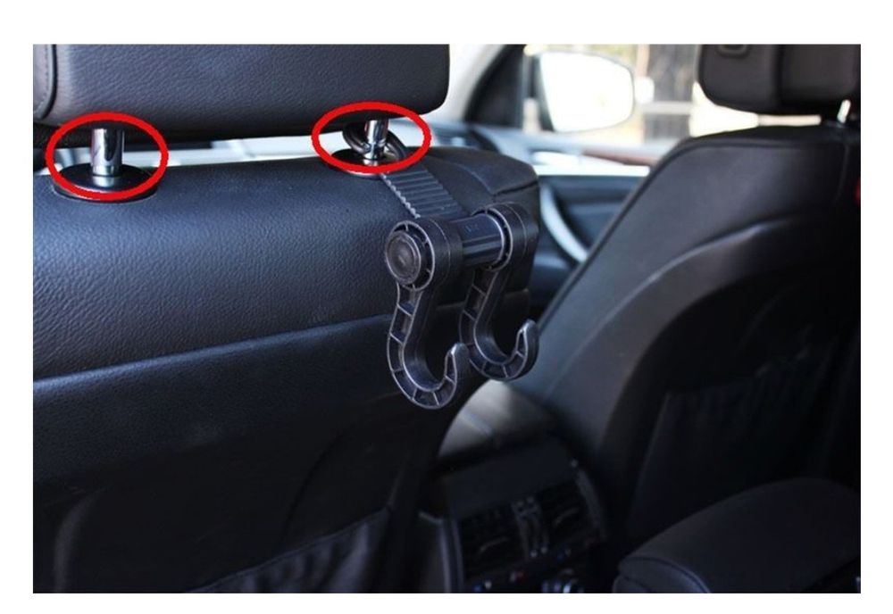 Закачалка за кола, двойна, закачалки за подглавник