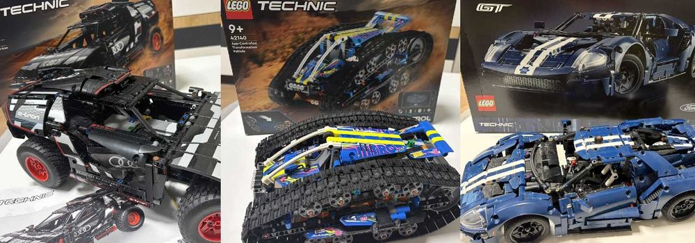 Lego TECHNIC 42140,42160,42154, сглобени са само по веднъж