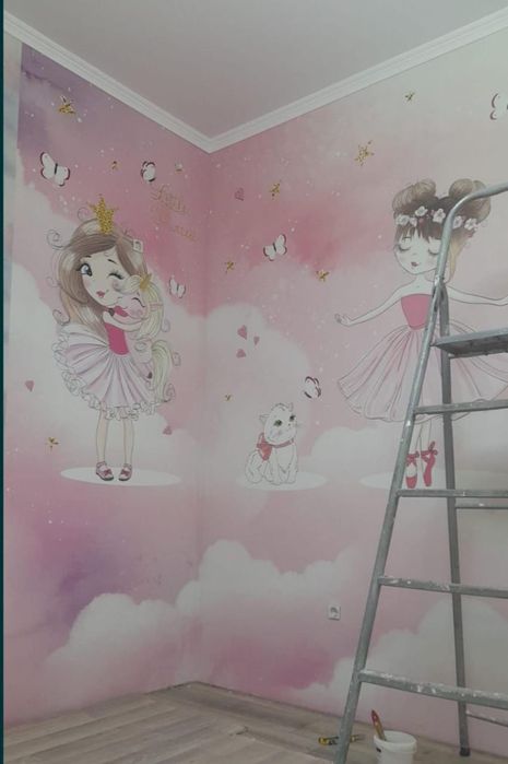 Поклейка обоев. Галтели. Ремонт