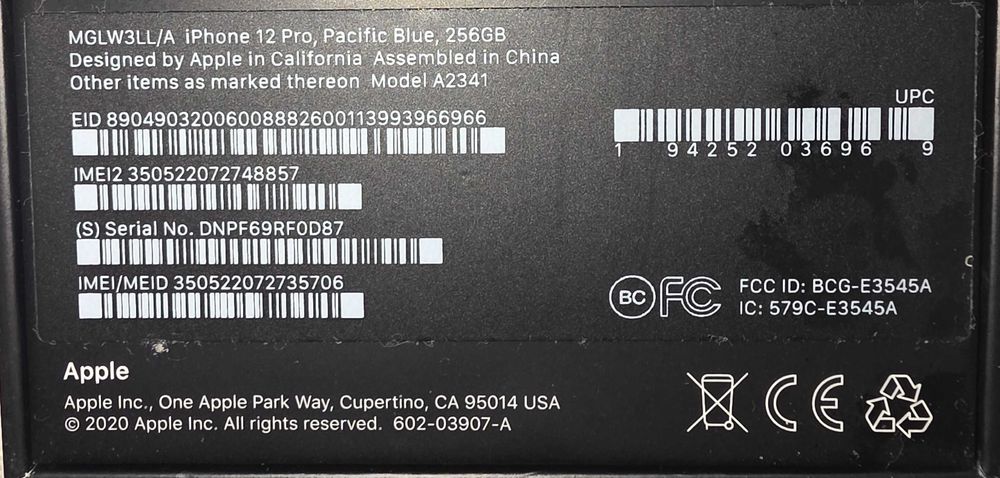 IPhone 12 Pro 256 Gb Pacific Blue, БУ состояние отличное