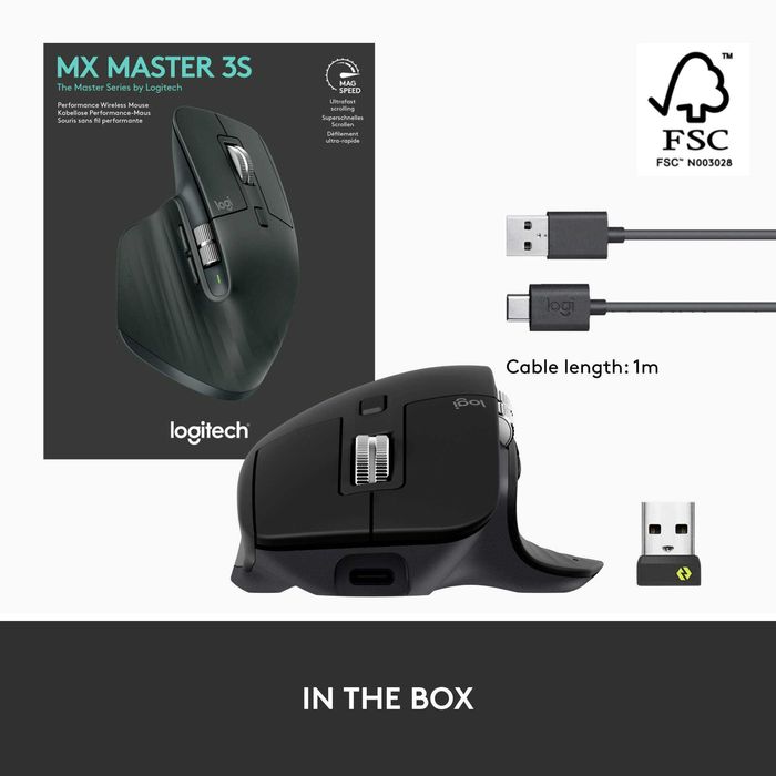 Беcпроводная мышь Logitech MX Master 3S (Graphite). NEW! (from USA)