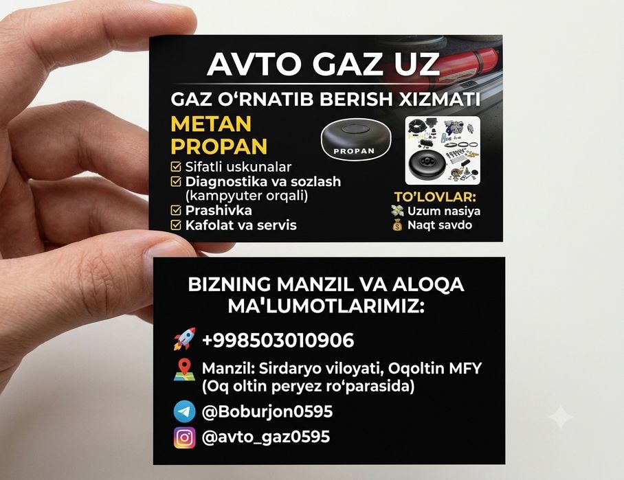 Metan Propan gaz o'rnatib berish xizmati +9