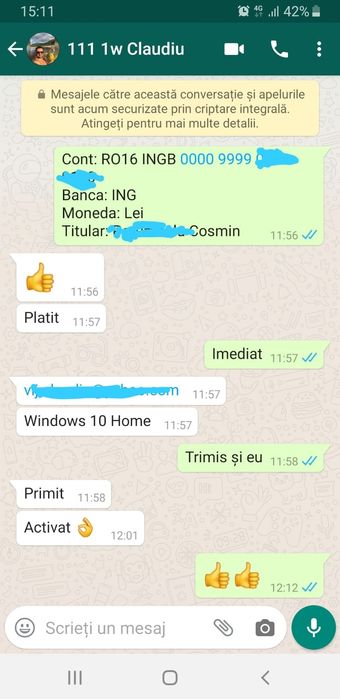 Windows 10 Pro licenta Retail key 32/64 Bit pe viata