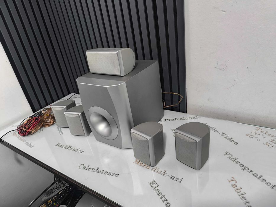 Sistem boxe 5.1 subwoofer centrala 4 sateliti 6Ω 8Ω cleme