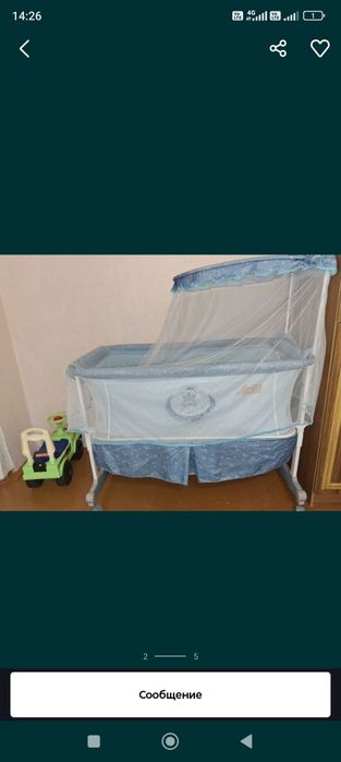 Отдам детскую кроватку качалка!