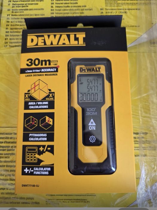 DeWALT - Telemetru laser 30m [DWHT77100-XJ] nou sigilat