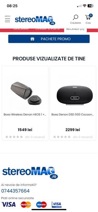 Denon HEOS 1 HS2 + GoPack Boxă Wi-Fi Bluetooth Preț de MAGAZIN 1550Lei