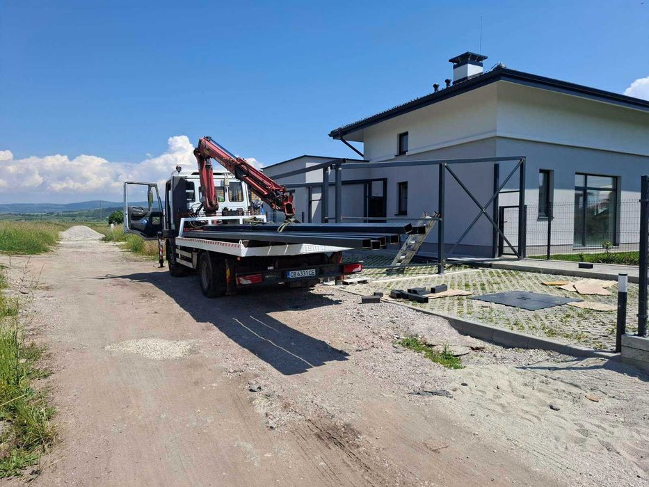 Услуги с Кран, камион с кран, самосвал мини багер, бобкат