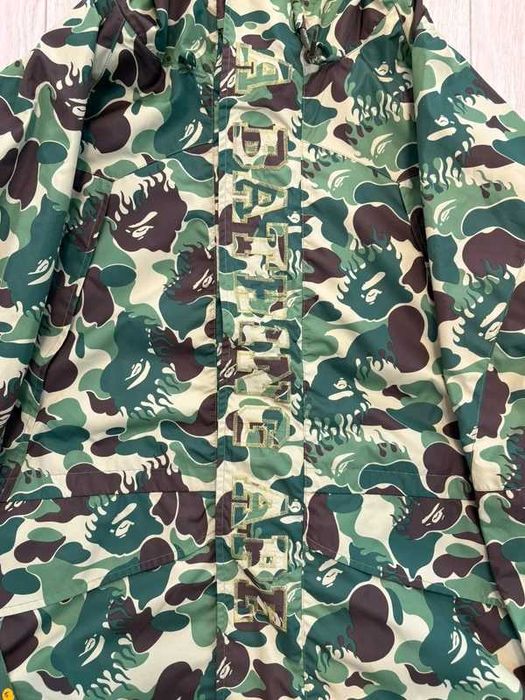 A Bathing Ape Green Nigo Flame Camo Snowboard Jacket