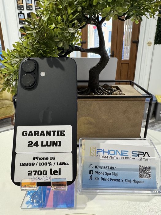 iPhone 16 128GB 148 CICLURI Din magazin,cu garantie!