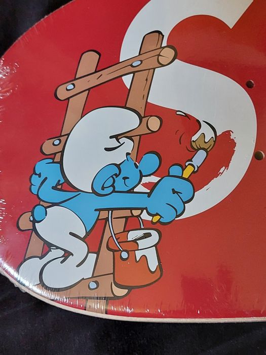 Supreme Smurfs Skateboard Red FW20